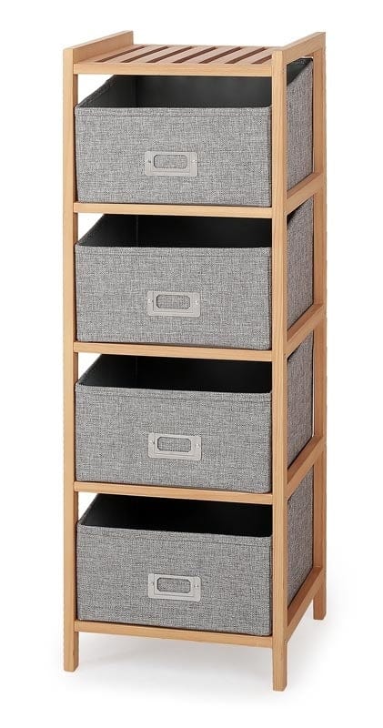 Halmar Scaffale con 4 contenitori Regalis-10 Grigio