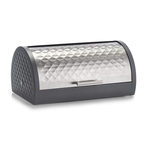 Scatola per pane, metallo antracite, l39xl28xh19 cm