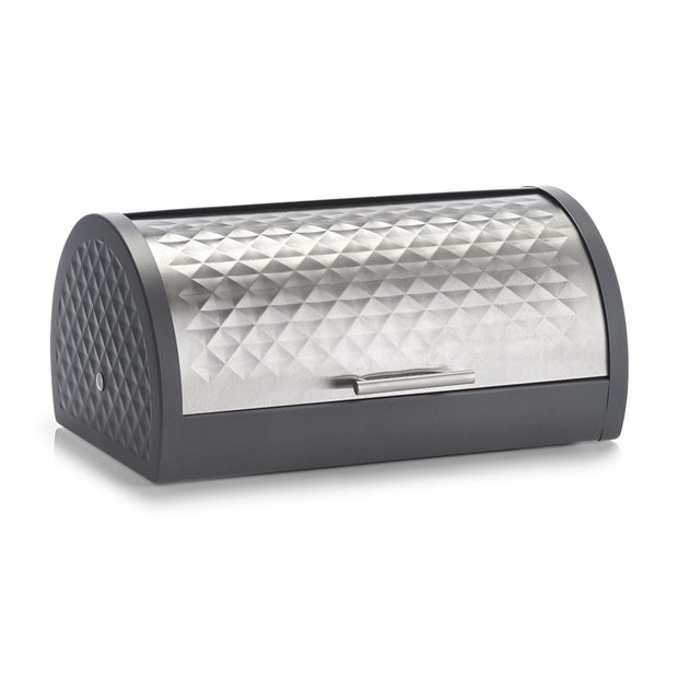 Scatola per pane, metallo antracite, l39xl28xh19 cm