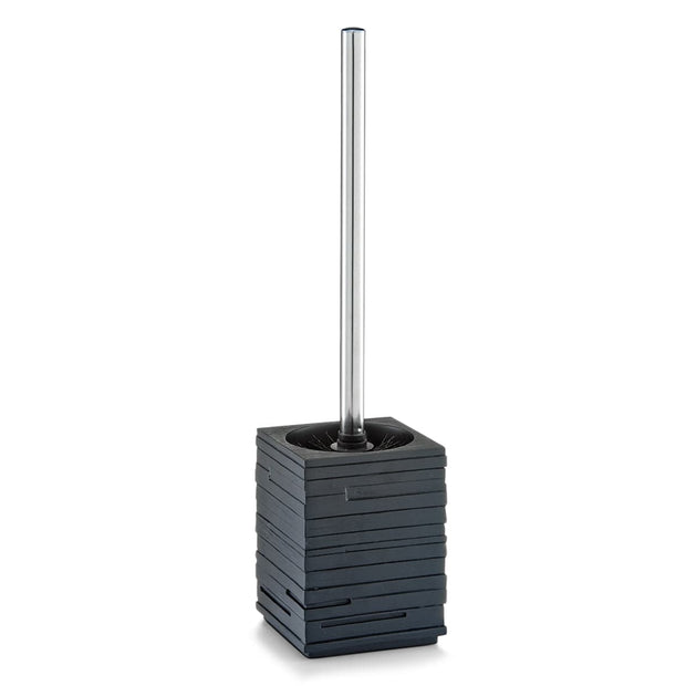 Zeller Scopino con supporto in poliresina, nero ardesia, l9,5xL9,5xH38,5 cm