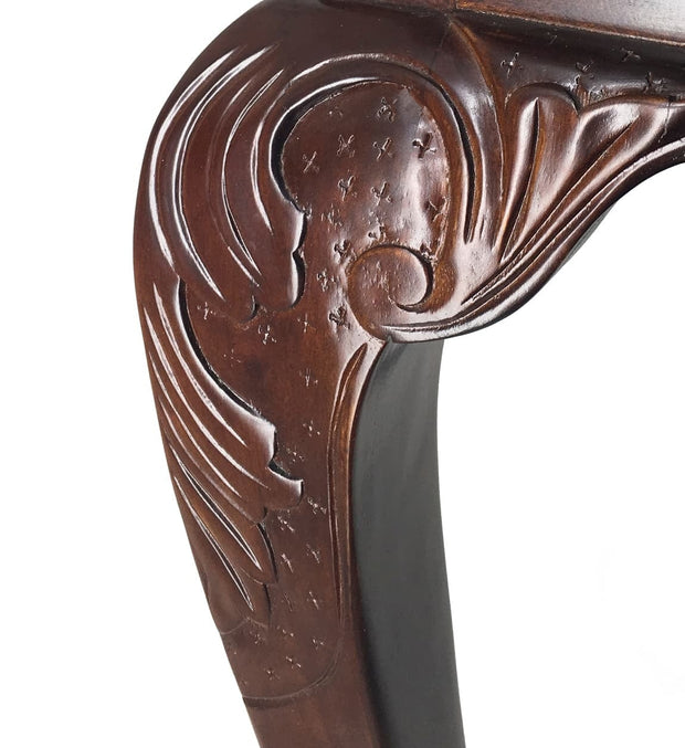 Scrivania con 10 cassetti Vintage Chippendale Noce (5)