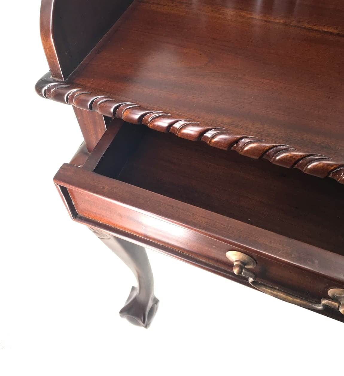 Scrivania con 10 cassetti Vintage Chippendale Noce (6)