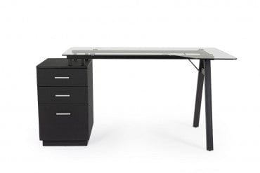 Bizzotto Scrivania con 2 cassetti Charlie Nero
