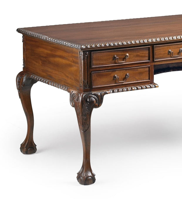 Scrivania con 5 cassetti Vintage Chippendale Noce (2)