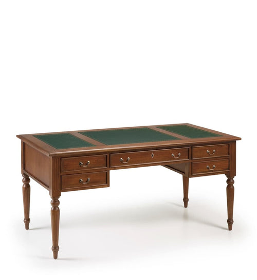 Scrivania con 5 cassetti Vintage Victorian Noce