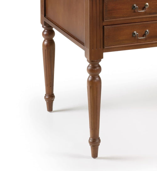 Scrivania con 5 cassetti Vintage Victorian Noce (1)