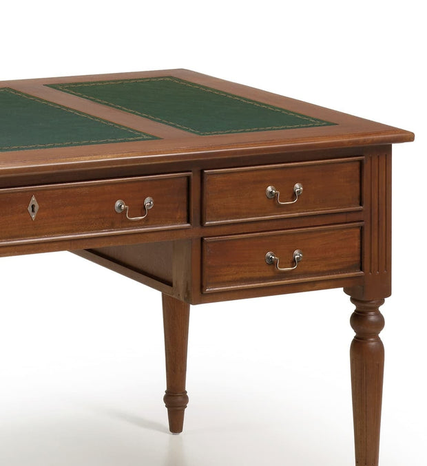 Scrivania con 5 cassetti Vintage Victorian Noce (2)