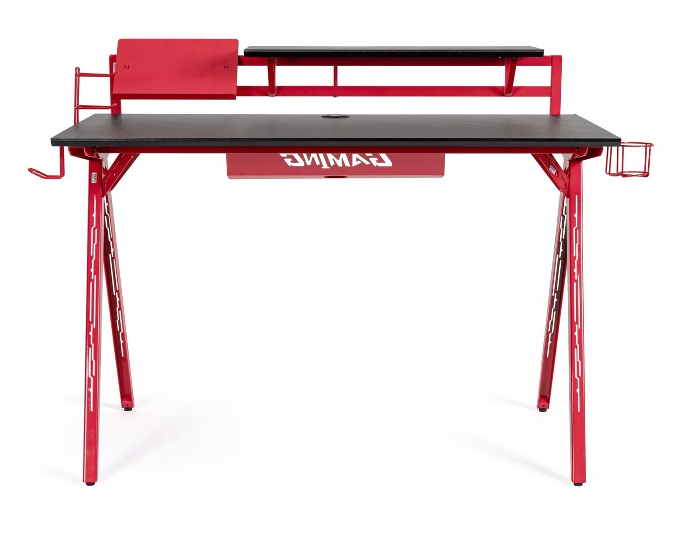 Bizzotto Scrivania da gaming Desk 2P Rosso
