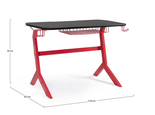Bizzotto Scrivania da gaming Desk Rosso