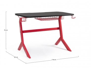 Bizzotto Scrivania da gaming Desk Rosso