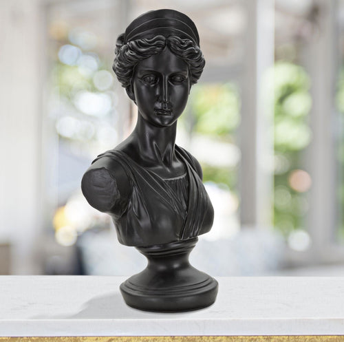 Scultura Roman Woman Black cm 22x16x41 (1)