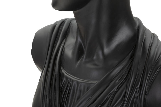 Scultura Roman Woman Black cm 22x16x41 (4)