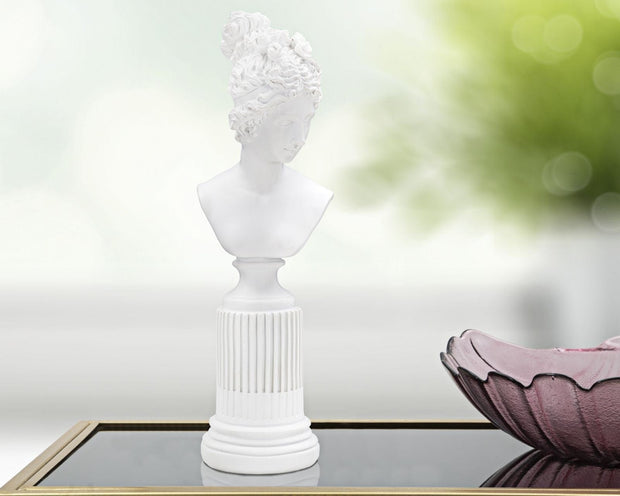 Scultura Statua Woman C/Piedistallo cm 11x10,5x35,5 (1)