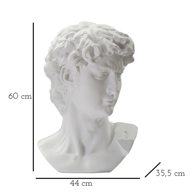 Scultura Testa Antica Bianca cm 44x35,5x60 (6)
