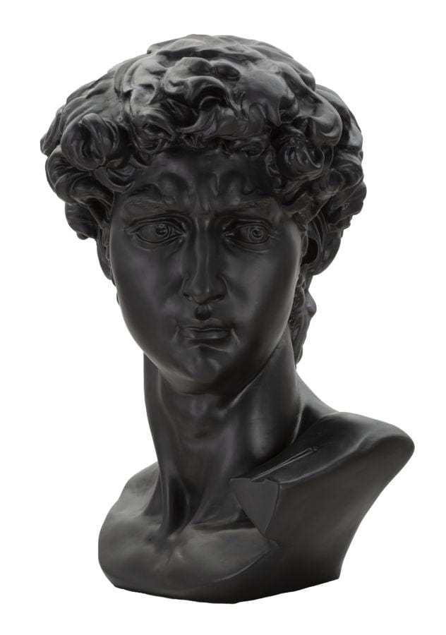 Scultura Testa Antica Nera cm 44x35,5x60