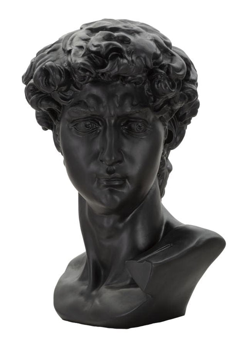 Scultura Testa Antica Nera cm 44x35,5x60