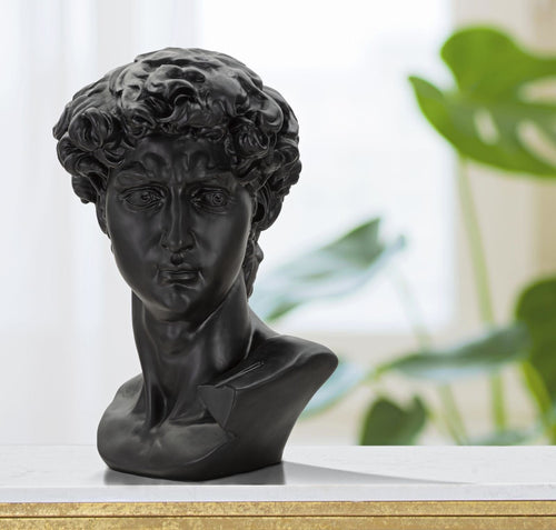 Scultura Testa Antica Nera cm 44x35,5x60 (1)