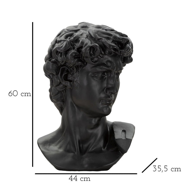 Scultura Testa Antica Nera cm 44x35,5x60 (6)