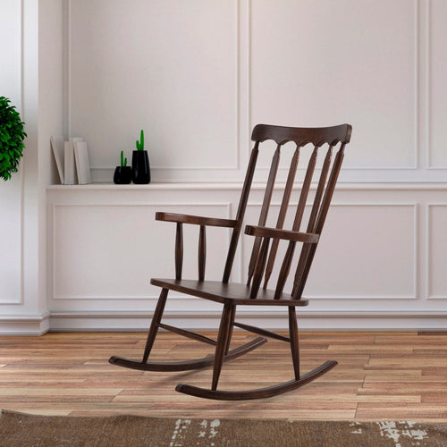 Sedia a dondolo in legno Albero 45 Noce