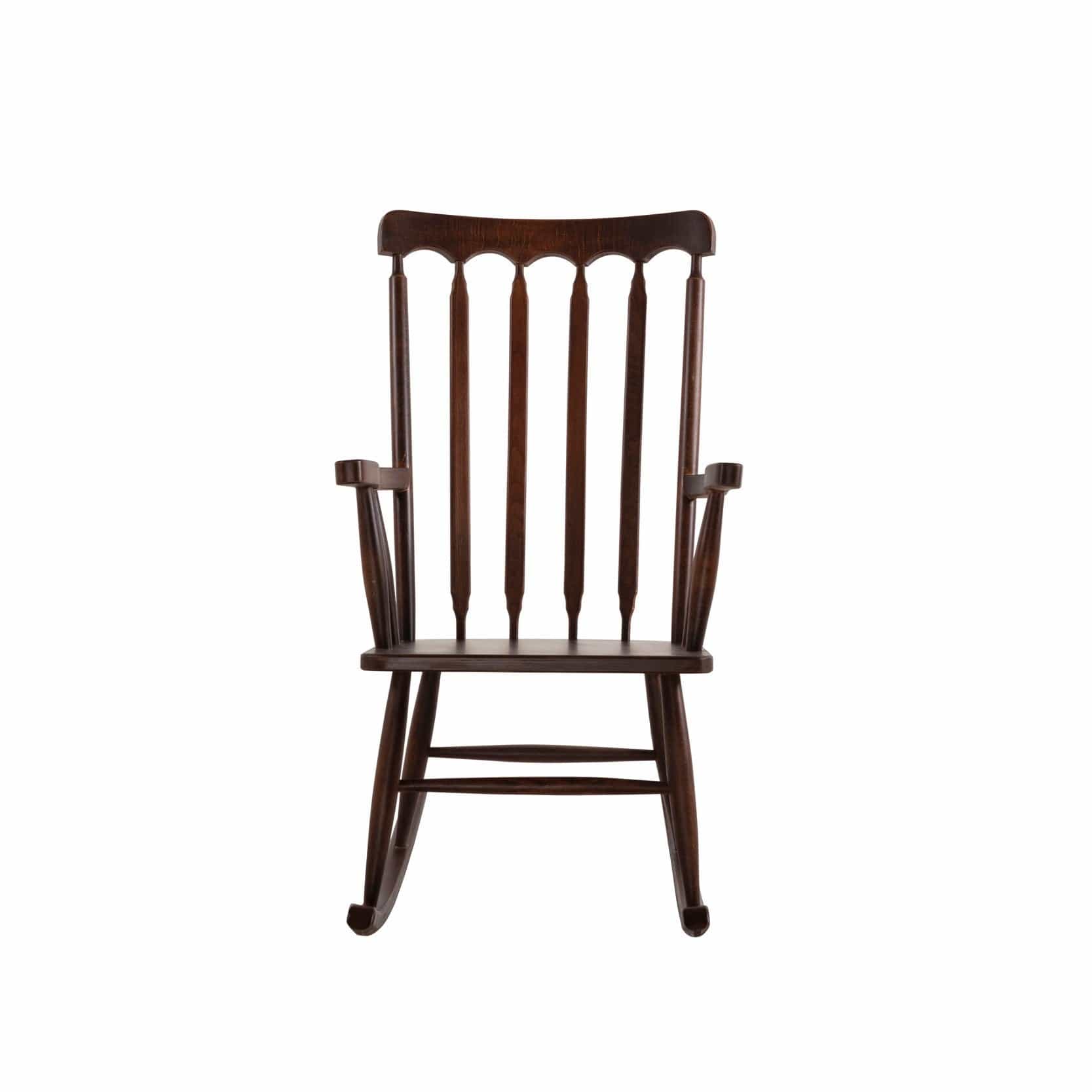 Sedia a dondolo in legno Albero 45 Noce (5)