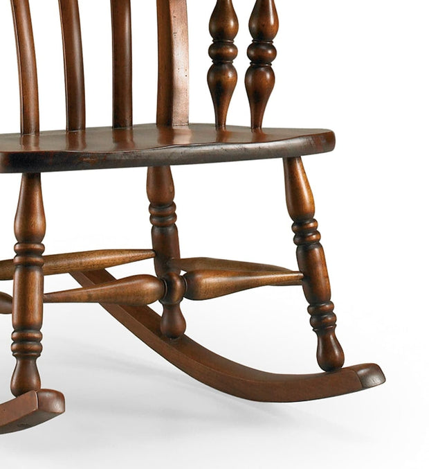 Sedia a dondolo in legno Vintage Noce (2)