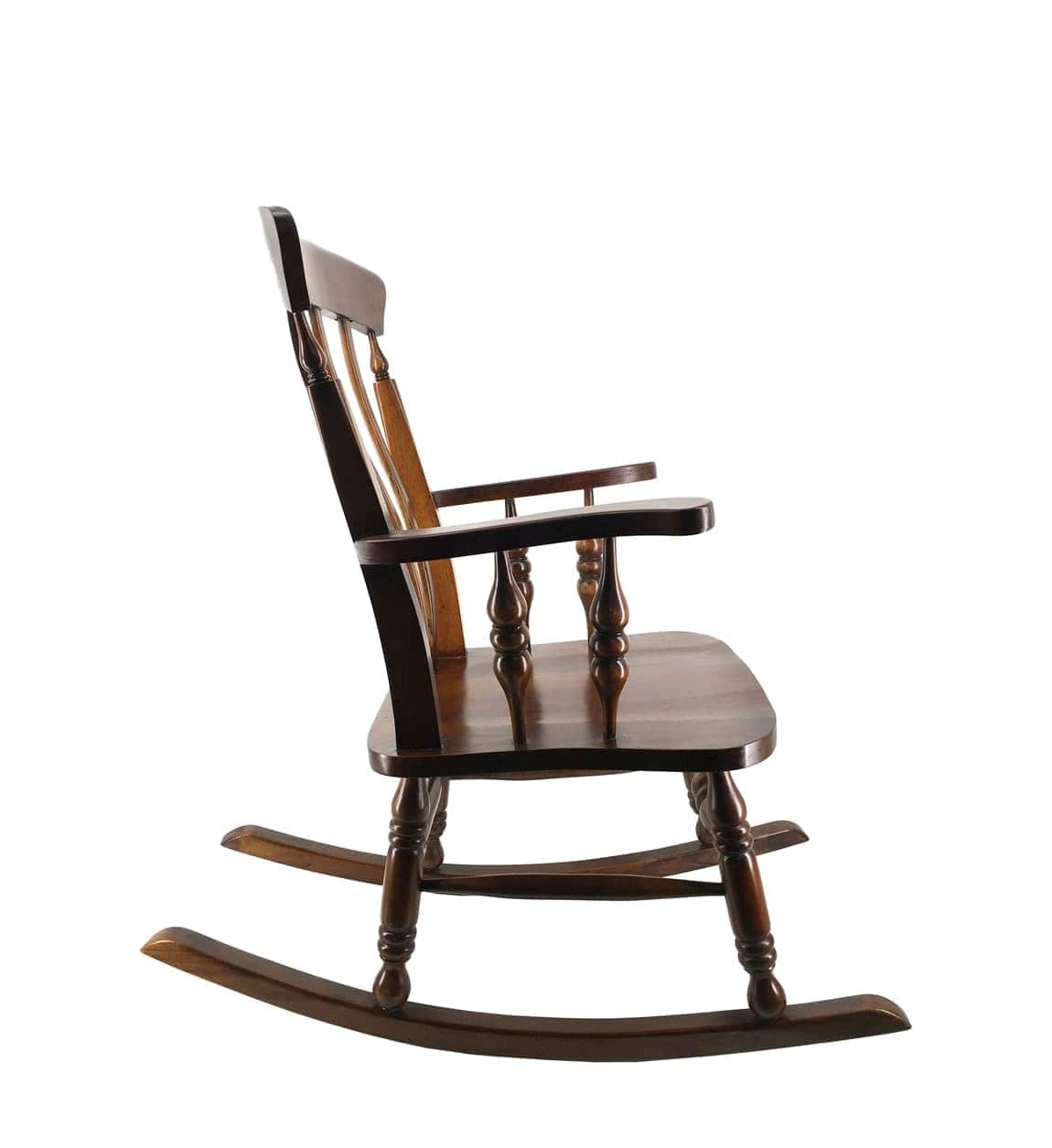 Sedia a dondolo in legno Vintage Noce (5)