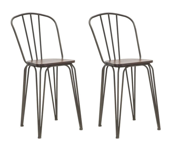 Sedia Bar Harlem 54x45x102 Set 2Pz (Altezza Seduta cm 61)