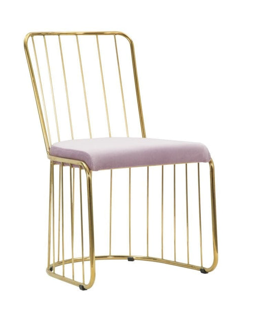 Sedia Cage Rosa cm 47x56x82 Set 2 Pz (Altezza Seduta cm 45)