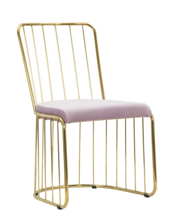 Sedia Cage Rosa cm 47x56x82 Set 2 Pz (Altezza Seduta cm 45)