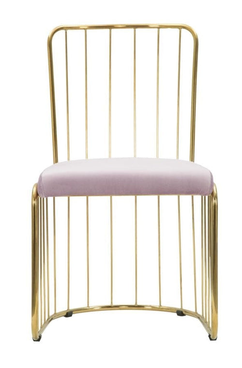 Sedia Cage Rosa cm 47x56x82 Set 2 Pz (Altezza Seduta cm 45) (1)