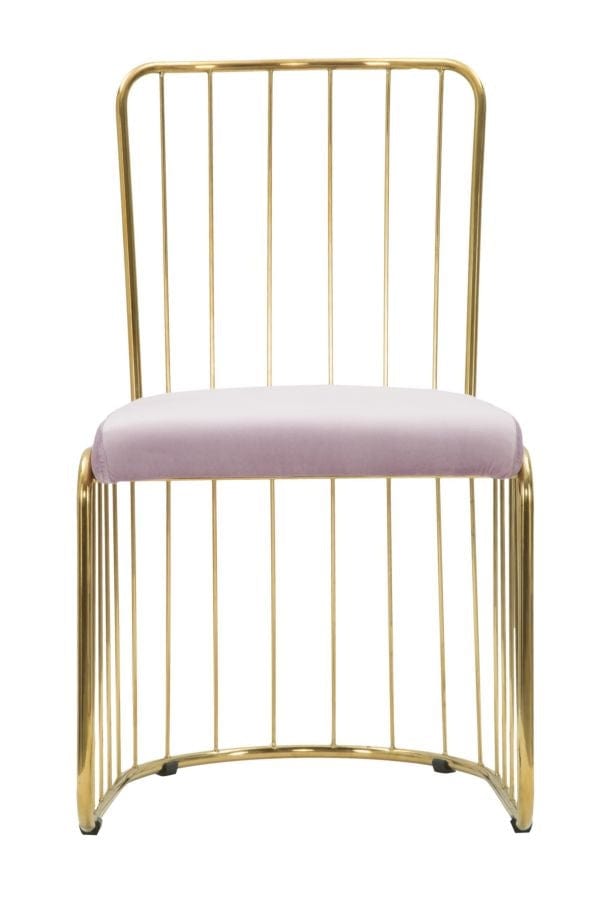 Sedia Cage Rosa cm 47x56x82 Set 2 Pz (Altezza Seduta cm 45) (1)