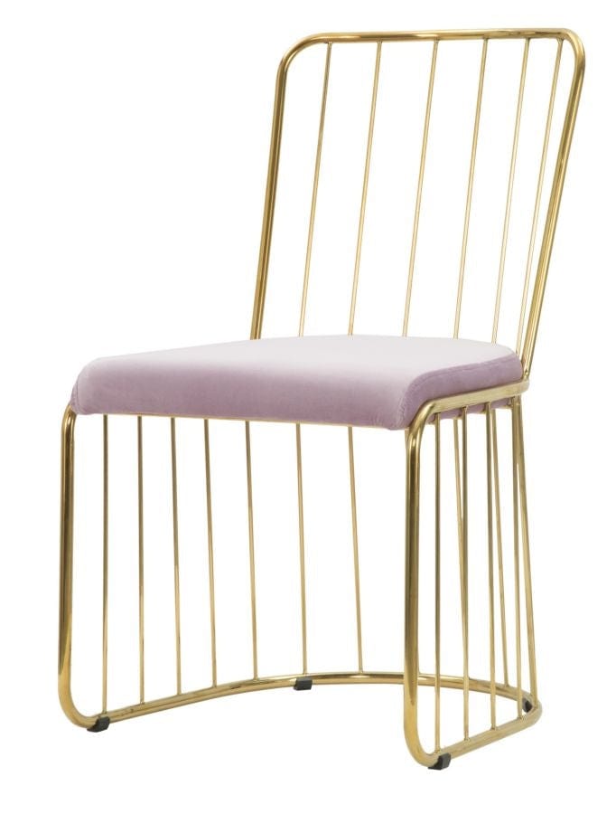 Sedia Cage Rosa cm 47x56x82 Set 2 Pz (Altezza Seduta cm 45) (2)