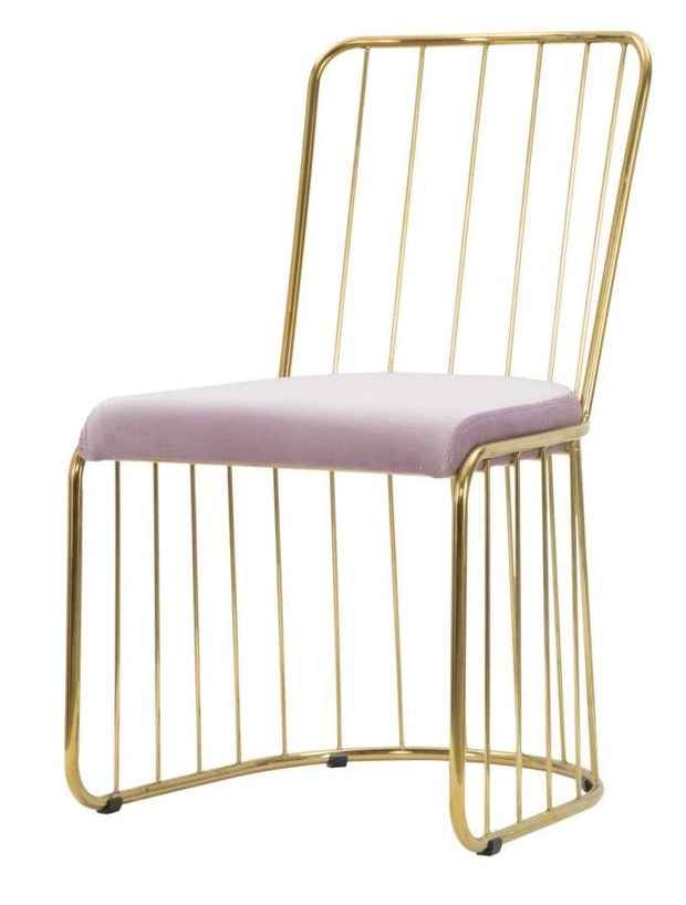 Sedia Cage Rosa cm 47x56x82 Set 2 Pz (Altezza Seduta cm 45) (2)