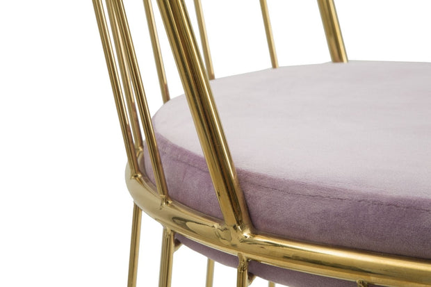 Sedia Cage Rosa cm 47x56x82 Set 2 Pz (Altezza Seduta cm 45) (6)
