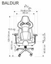 Sedia da gaming in ecopelle Baldur Nero (6)