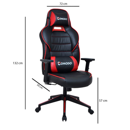 Sedia da gaming in ecopelle Comodo Tokyo Rosso (1)
