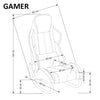 Sedia da gaming in ecopelle Gamer Nero (7)