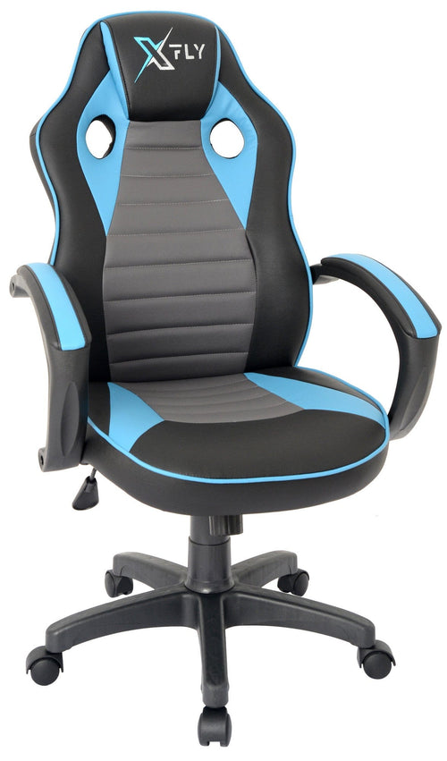 Sedia da gaming in ecopelle XFly Blu