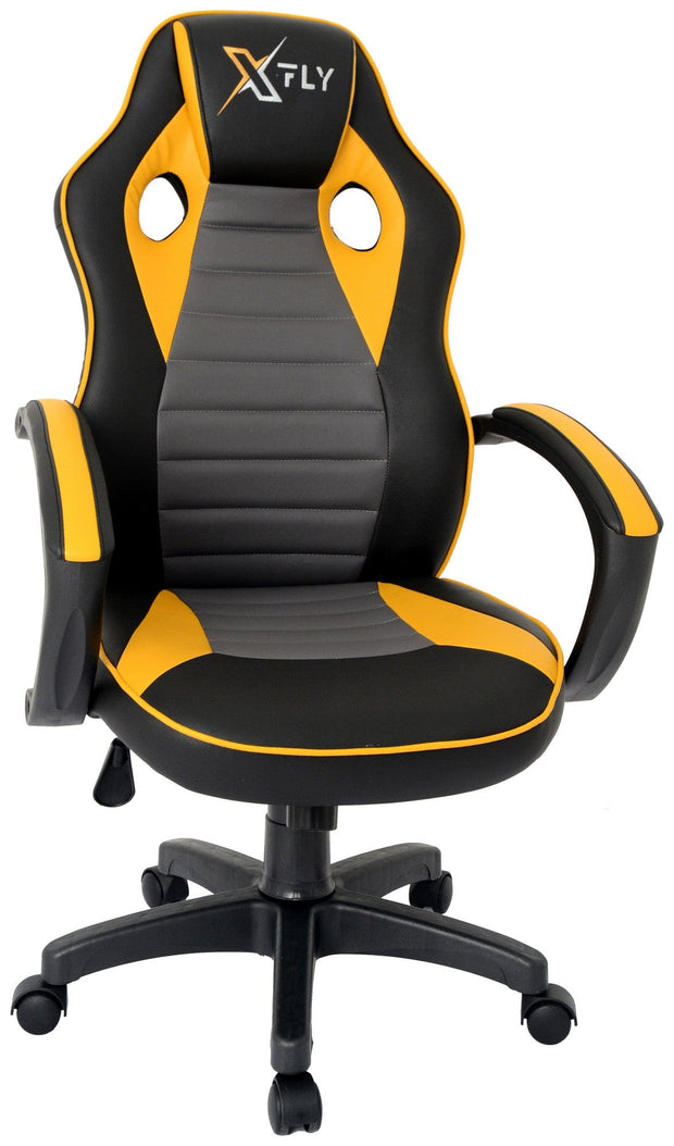 Sedia da gaming in ecopelle XFly Giallo