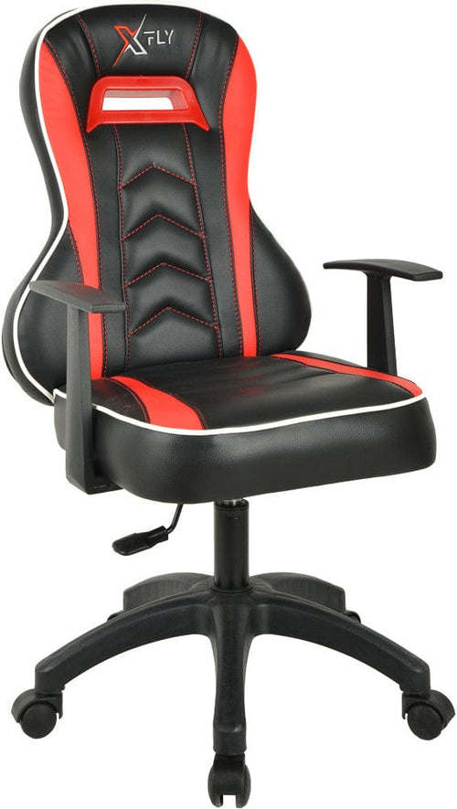 Sedia da gaming in ecopelle XFly Luppo Rosso
