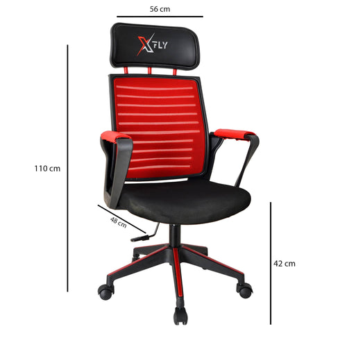 Sedia da gaming in ecopelle XFly Oyuncu Rosso (1)