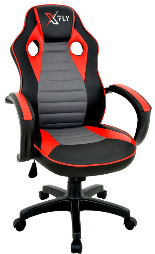 Sedia da gaming in ecopelle XFly Rosso