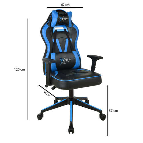 Sedia da gaming in ecopelle XFly Vendetta Blu (1)