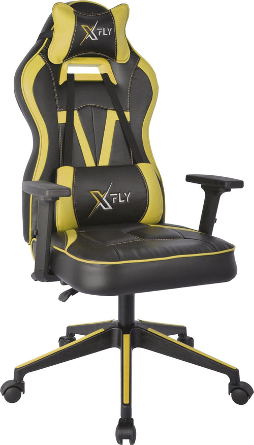 Sedia da gaming in ecopelle XFly Vendetta Giallo