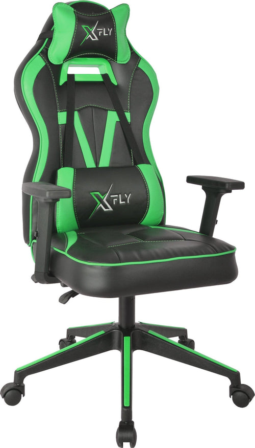Sedia da gaming in ecopelle XFly Vendetta Verde