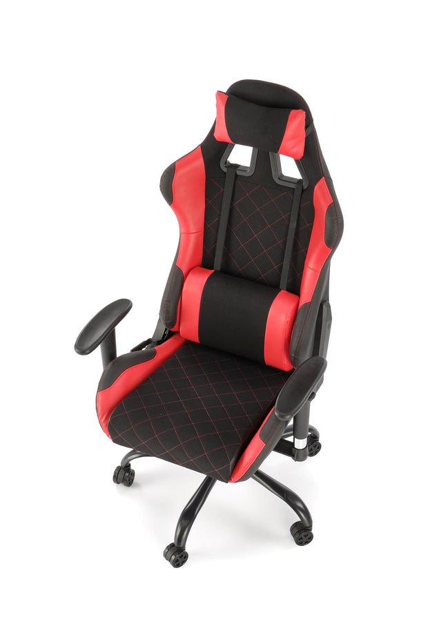Sedia da gaming in tessuto Drake Rosso (2)