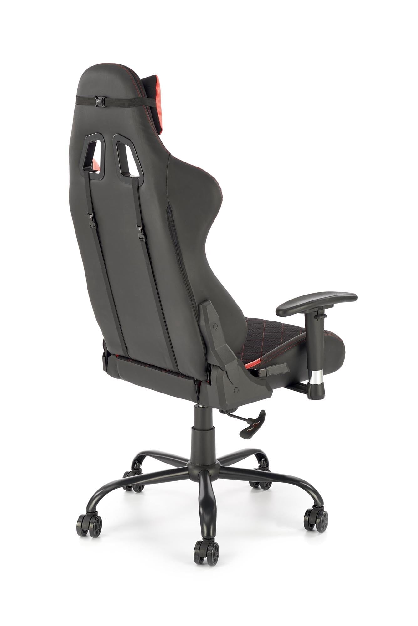 Sedia da gaming in tessuto Drake Rosso (7)