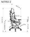 Sedia da gaming in tessuto Nitro 2 Rosso (6)