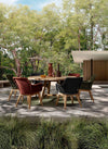 Bizzotto Sedia da giardino Allison Rosso