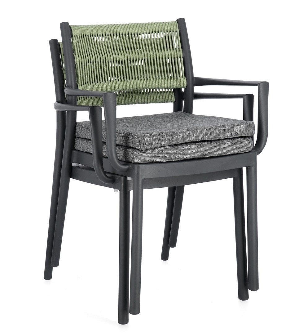 Bizzotto Sedia da giardino Alvin Antracite